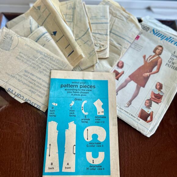 Vintage Simplicity "How to Sew" 1960s Dress Pattern Size Miss 18 - Picture 2 of 5